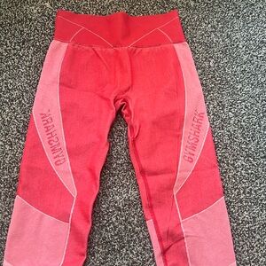 Red Gymshark leggings